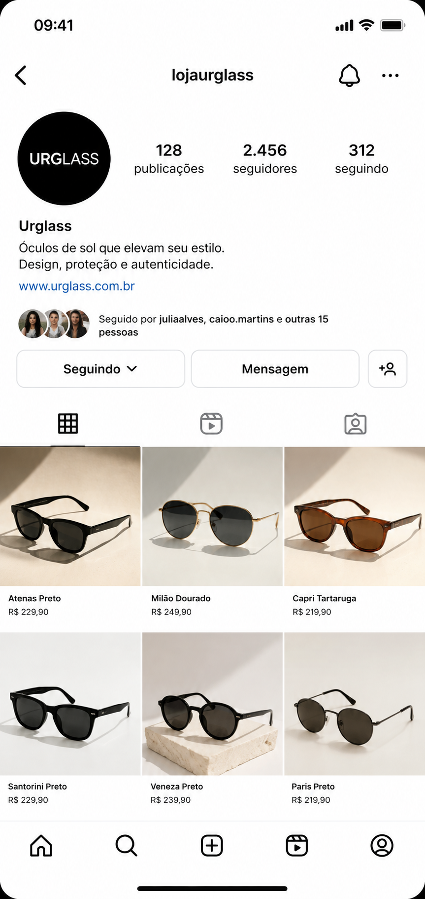 Demonstração da plataforma no celular